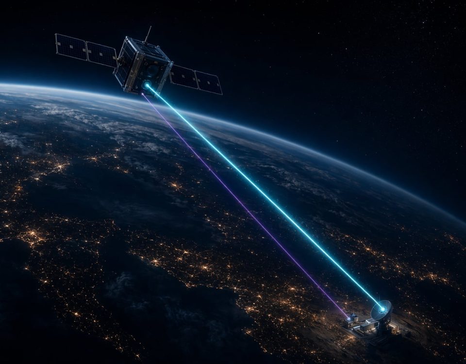 Satellite quantum link over Earth